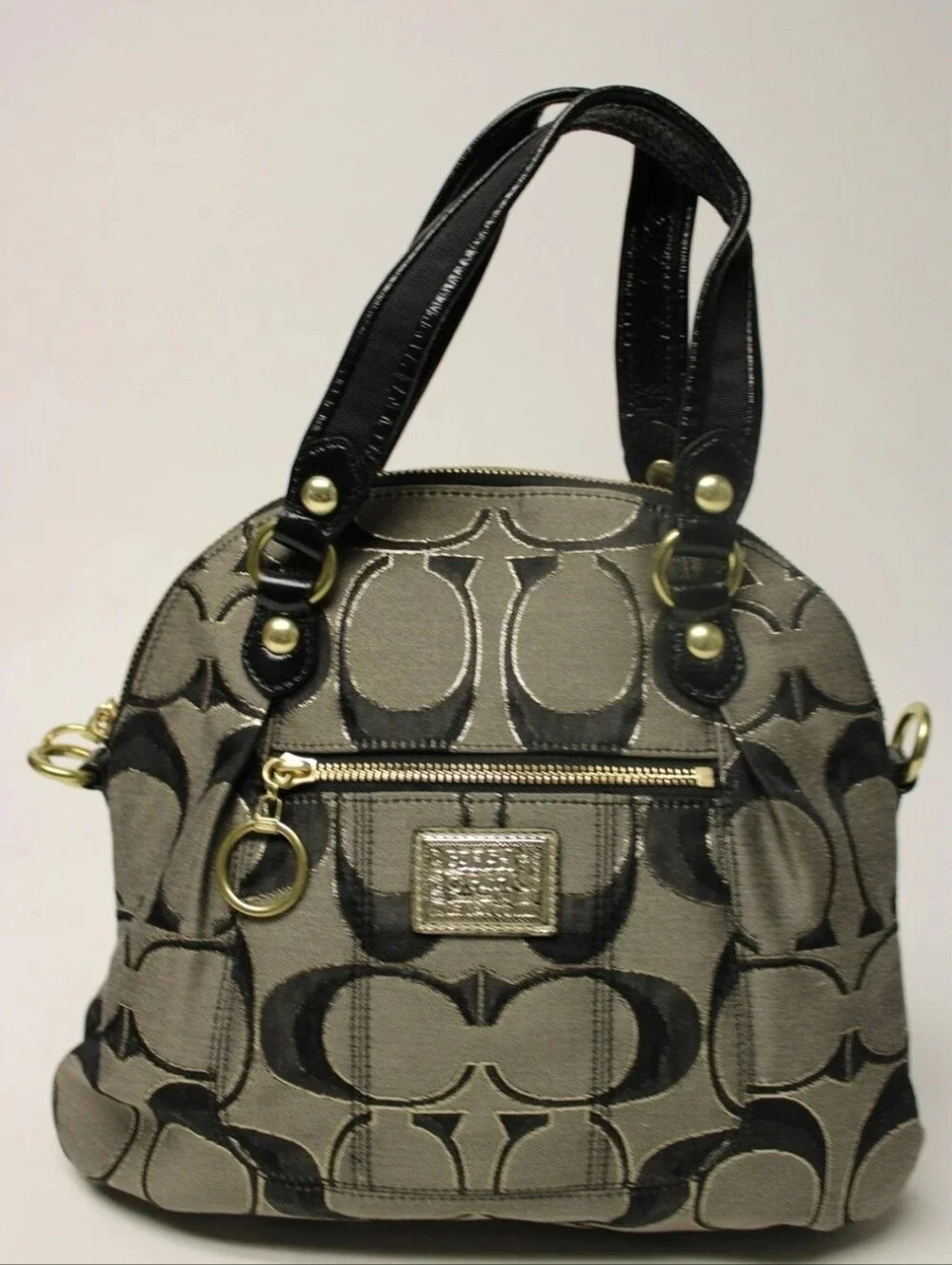 Coach RARE VINTAGE Signature Convertible Bag Gold Hardware amazing Condition
